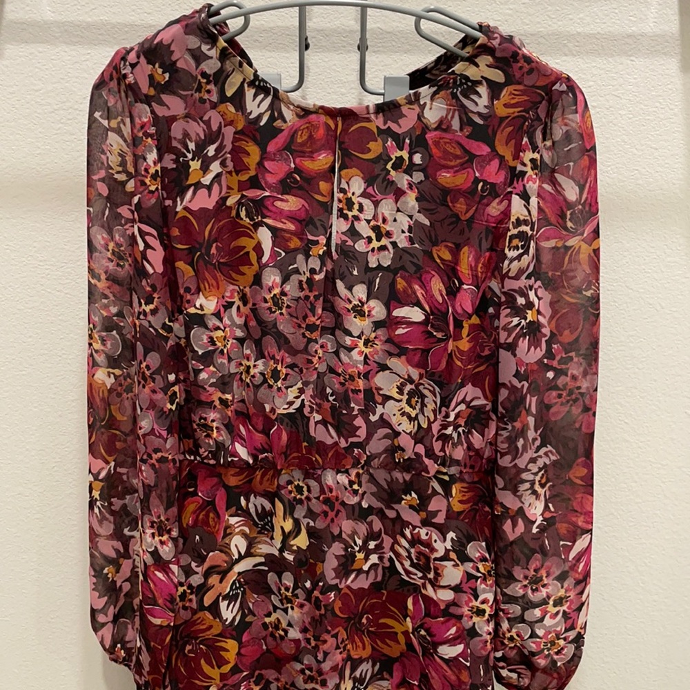 Chiffon long sleeve maxi dress